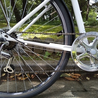 クロスバイク 外装6段変速 白色