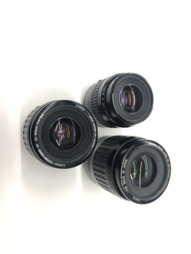 【ジャンク品】フィルム一眼レフカメラ EOS Kiss + レンズ・ストロボセット