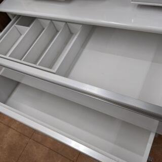 【おすすめ品】参考定価¥64,000 2面レンジボード 幅120cm×奥行48cm×高さ204cm オートクローサー スチーム対応♪