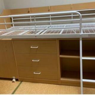 ニトリ システムベッドデスク NT9529-2LBR/WH