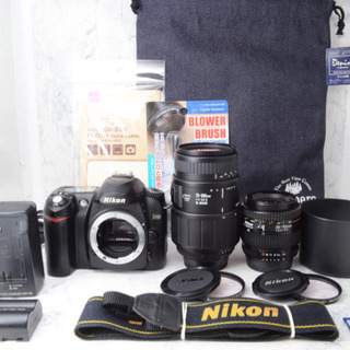 ビギナー向け●練習に最適●300mm超望遠付き●ニコン D50 Wズームセット 安心のゆうパック代引き発送！送料、代引き手数料無料！ ビギナー向け○練習に最適○300mm超望遠付き○ニコン D50 Wズーム