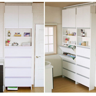 薄型サニタリー収納庫 ランドリー 収納 ランドリーチェスト 