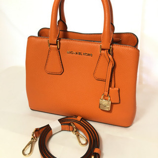 【美品‼️】マイケルコース 2WAYバッグ ハンド ショルダー オレンジ レザー