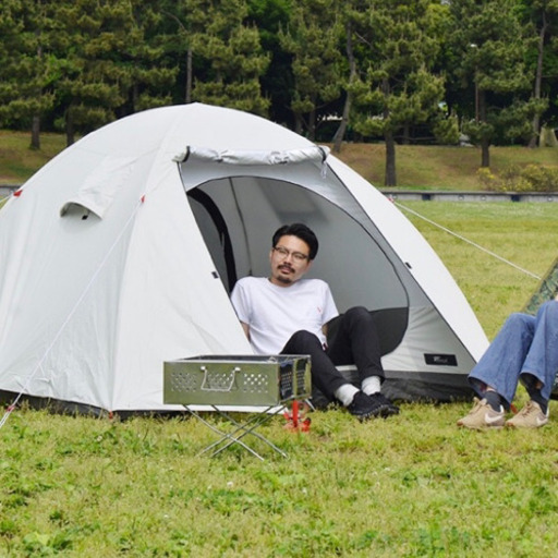 【お取引中】美品　ドームテント　3〜4人用　簡単設営　キャンプ　テント　アウトドア