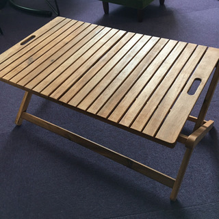 木製 折りたたみローテーブル