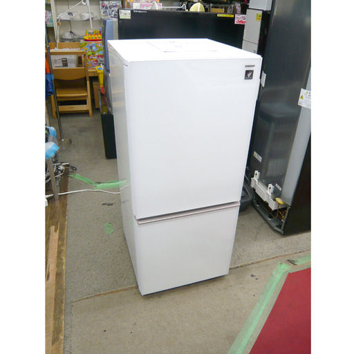 札幌 美品‼ 2018年 137L プラズマクラスター 2ドア冷蔵庫 高品位ガラスドア クリアホワイト 白 シャープ SJ-GD14D SHARP 100Lクラス 本郷通店