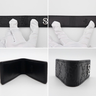 《GUCCI/グッチシマ マネークリップ》ABランク 箱あり 送料無料 美品