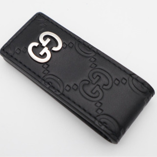 《GUCCI/グッチシマ マネークリップ》ABランク 箱あり 送料無料 美品