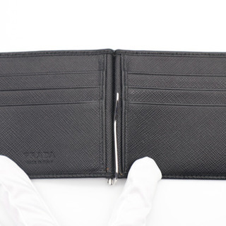 《PRADA/ヴィッテロ マネークリップ》ABランク ギャラ、箱有り 送料無料