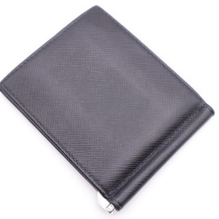 《PRADA/サフィアーノ マネークリップ 》ABランク ブラック 箱 ギャラ有