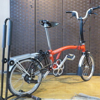 ■BROMPTON M6R 折畳み自転車 ブロンプトン レッド 16インチ 内装3段変速 クロモリ コンパクト タイヤバリ山! 自転車 札幌発