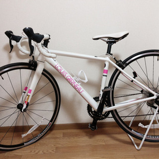 ルイガノ　ロードバイク　白　ピンク　自転庫