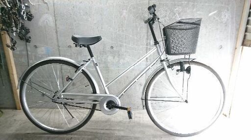 自転車中古 JUICY HOP カゴ付き 鍵新品 タイヤ26インチ カラーシルバー