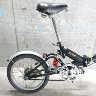 自転車中古 折りたたみ Coleman 前後タイヤチューブ新品 サスペンション付き タイヤ16インチ キャンプ等 パパさん 札幌の折りたたみ自転車 の中古あげます 譲ります ジモティーで不用品の処分