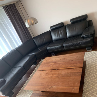 IDC大塚家具のL/S Celeb -01シリーズ　L字ソファオットマンセット