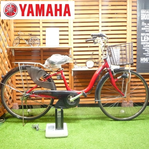電動自転車 26インチ ヤマハ パス ナチュラ 新基準 中古 サドル リアタイヤ新品 YAMAHA PAS Natura