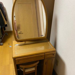 値下0円❗️大塚家具　ドレッサー　鏡台　化粧台　椅子付き　中古品❣️