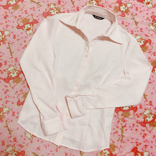 カッターシャツ ❤️ ピンク ストライプ フォーマル スーツ