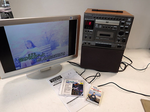 動作品◇コロンビア/COLUMBIA CDV-550 DVDカラオケ◇2008年製 動作チェックCD/テープ付