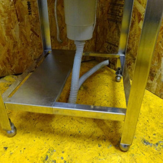 4813-02) 業務用 ステンレス一槽シンク W500D600H800BG120 蛇口2個