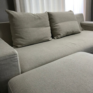 【お値下げしました！】HUKLA 3人がけソファ クッション付き