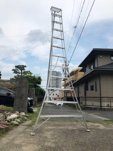 譲渡決定 お庭の剪定に！長い高さ約350センチのアルミ三脚！取りに来てくださる方限定