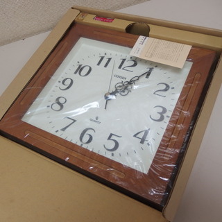 シチズン　木枠　掛時計　クォーツ　未使用品