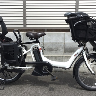 ×☆1765ヤマハ3人乗り対応20インチ子供乗せ電動アシスト自転車 ヤマハ】電動アシスト自転車 3人乗り用チャイルドシート付きPAS