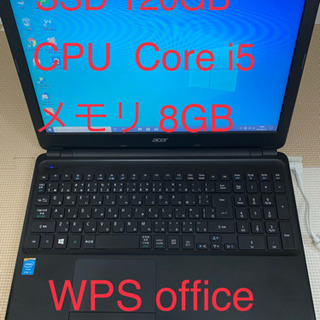 中古 15型 ノートPC Windows10 WPS Office SSD120GB メモリー8GB 4世代