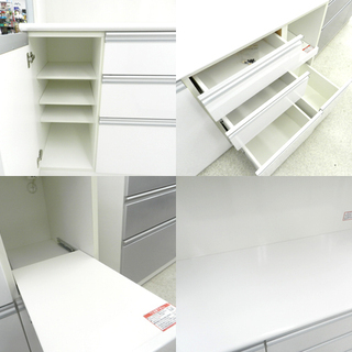 レンジボード 幅120cm キッチン収納 ニトリ 家電ボード エナメル ホワイト キッチンボード ☆ PayPay(ペイペイ)決済可能 ☆ 札幌市 北区 屯田 