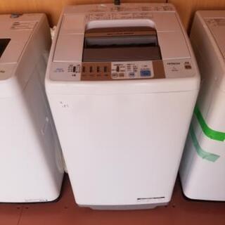 【配達無料】中古 7.0kg 全自動洗濯機 ピュアホワイト 送風乾燥機能 日立 NW-Z78 2015年製 白い約束 の画像
