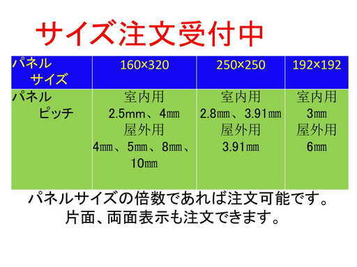 ◎新品、2年保証、無料設定サポート★格安屋外用LED電光表示機、LEDサイネージ★70㎝ｘ40㎝ｘ11.5㎝★片面★サイズ注文可