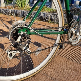 ロードバイク ロードバイク 自転車 緑 21段変速SHIMANO クラシック