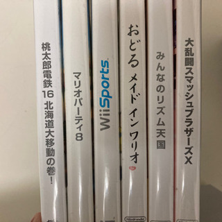 Wiiとソフト6本、コントローラー4つセット！