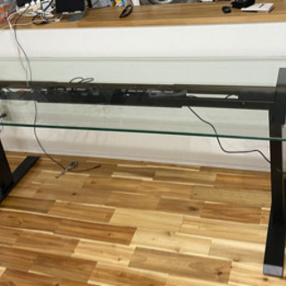 昇降機能 特注強化 ガラステーブル