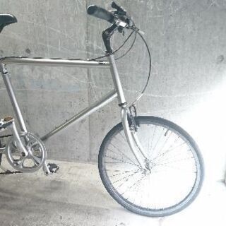 自転車中古 ミニベロ 外装6段変速 ステム角度可能 タイヤ20インチ