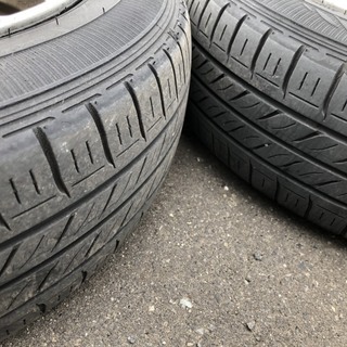 軽自動車、ツライチに近い！アルミホイル４本　タイヤは山は有りますが交換前提で　14インチ　5.5Ｊ　ピッチ100