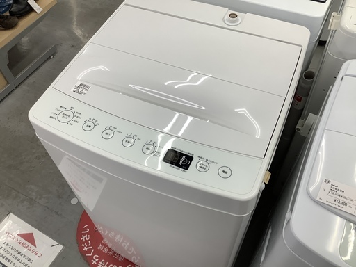 全自動洗濯機 amadana 4.5kg AT-WM45B 2019年製
