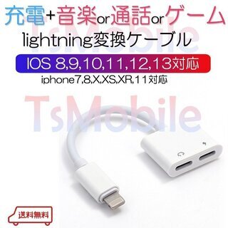 iPhone イヤホン 充電 コネクタ 変換ケーブル light...