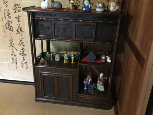 中古　和家具　飾り棚　 　幅101.5　　奥行32.5　　高さ114.5　 （ｃｍ）
