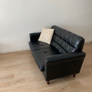 二人掛けソファ　レザー