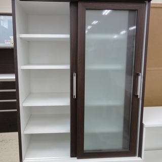 レンジボード 食器棚 DBR×WH 【ユーズドユーズ名古屋天白店】J196