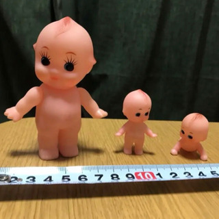 昭和期のソフビ人形のキューピーさん3体セット(他の商品とセットで0円)