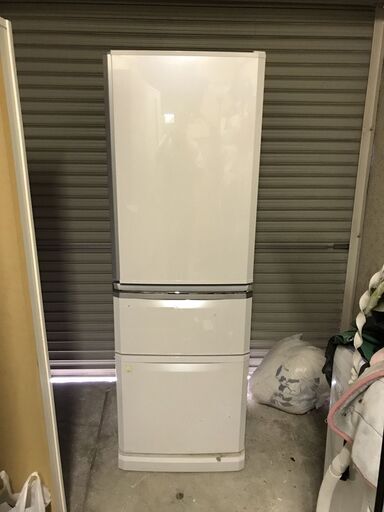 MITSUBISHI 三菱 ノンフロン冷凍冷蔵庫 3ドア 370L MR-C37R-W 2009年製