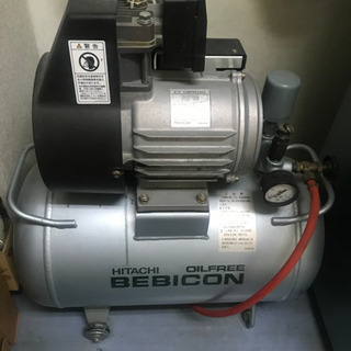 日立　エアーコンプレッサー　動作確認済　スーパーオイルフリーベビコン