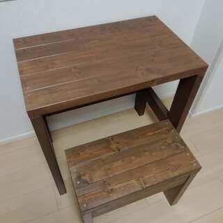 木製机+椅子　その2