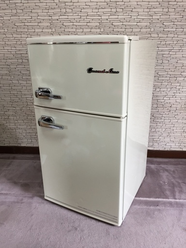 2ドア レトロ冷凍/冷蔵庫 85L　ARD-90LW