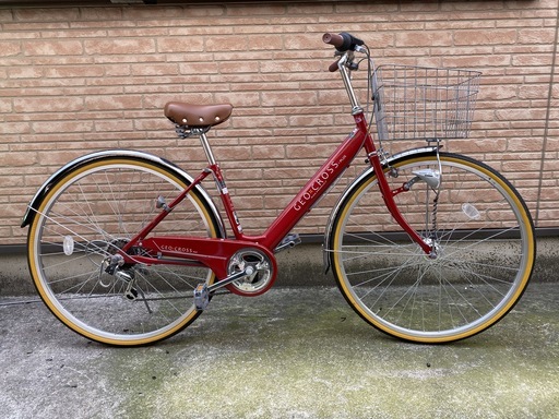 シティサイクル（美品） GEO CROSS PLUS 27インチ レッド
