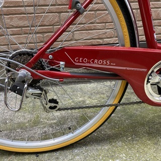 シティサイクル（美品） GEO CROSS PLUS 27インチ レッド