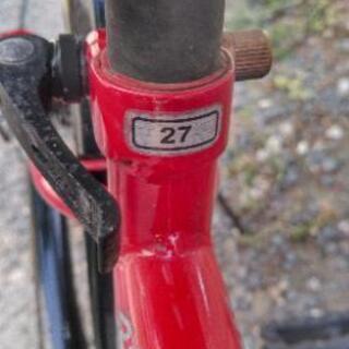 27インチ6段変速レッド タイヤ新品掲載価格から500円値引き‼️